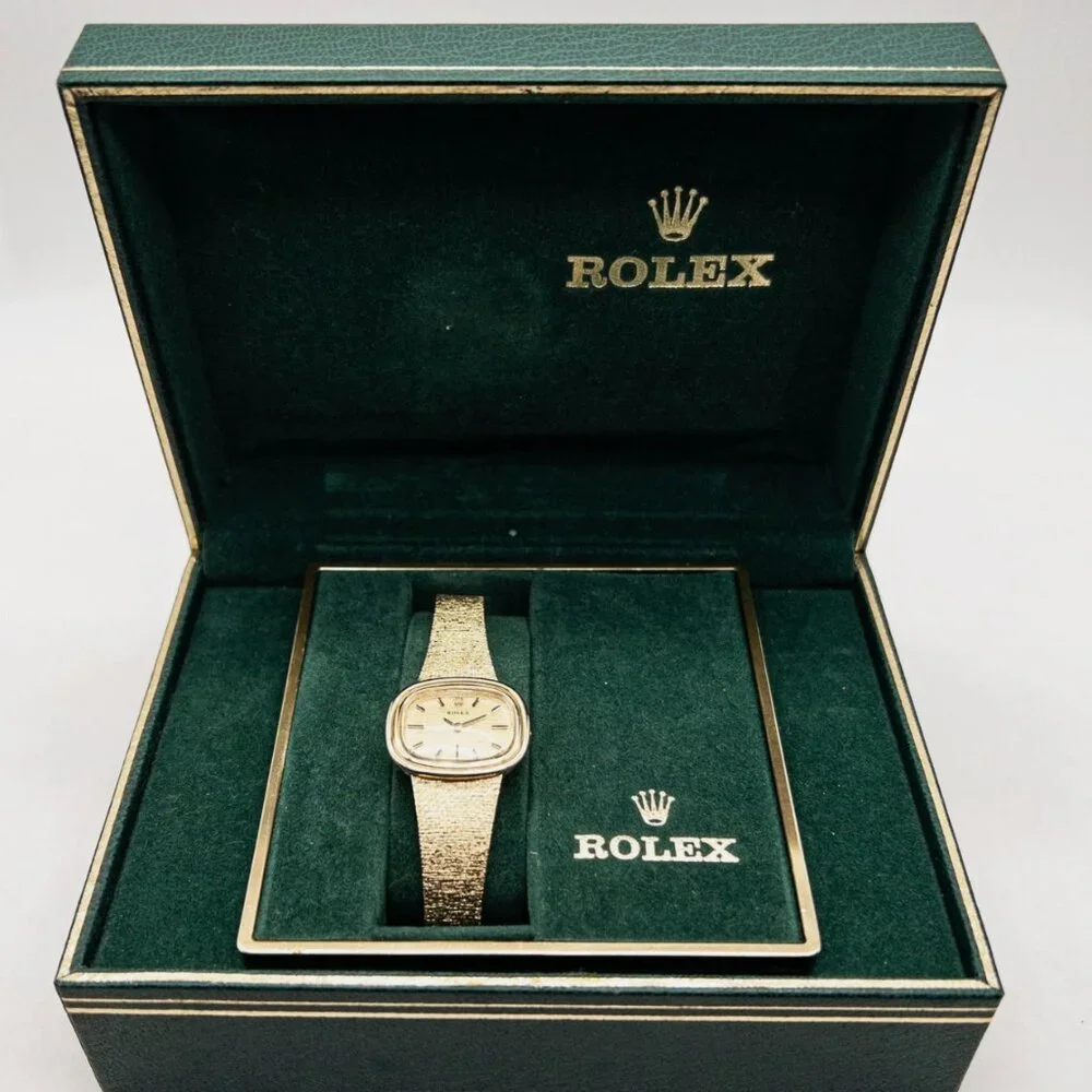 ROLEX CELLINI 14k Yellow Gold 17mm Ladies Dress Watch & BOX - Picture 1 of 10